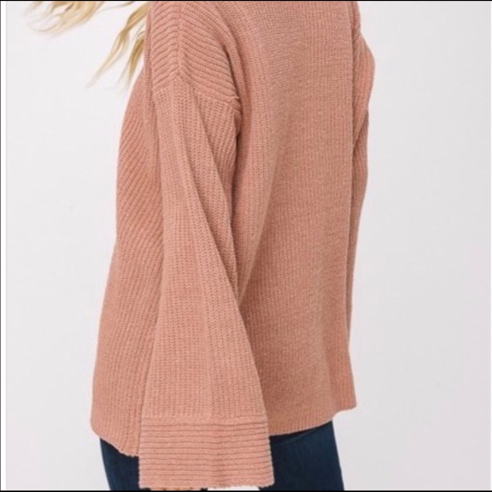 Listicle V Neck Bell Sleeve Pullover - Picture 3 of 10